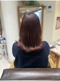 髪質改善 ピンクブラウン 縮毛矯正 韓国ヘア