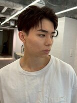 ハニーシブヤ(HONEY shibuya)&nbsp;アップバング/七三/黒髪/ツーブロック/曲がる縮毛矯正1