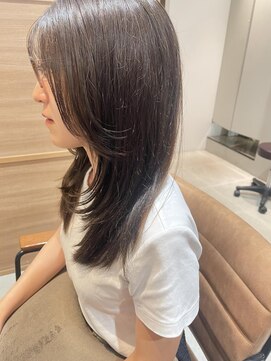 スーリール 箱崎店(Sourire) 韓国風レイヤー＆オリーブグレージュ