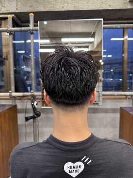 タメ(tame-) サーフカール/フェザーパーマ/ブルーブラック【都賀/メンズ】