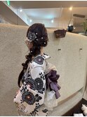 モテ過ぎ編みおろし　浴衣ヘア