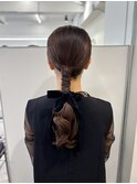 【谷】タイトローポニー×ベロアリボンアレンジ