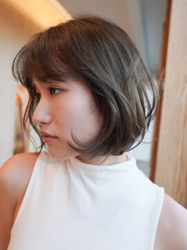 ビュートリアム 鎌倉小町(BEAUTRIUM) ボブ／レイヤー/ブリーチなしカラー／オリーブベージュ