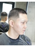 MEN'S/バズカット×ミドルフェード/ボウズ