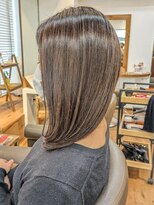 ヘアスタジオルース(HAIR STUDIO LUZ)&nbsp;40代50代60代の大人ボブ/白髪ぼかしハイライト/堀江/北堀江