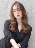 薄めバング大人可愛いこなれヘア☆オリーブグレージュ