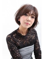 イソラブル(ISOLA-blu) 【大人のシースルーバング】アッシュバイオレット×ふんわりボブ