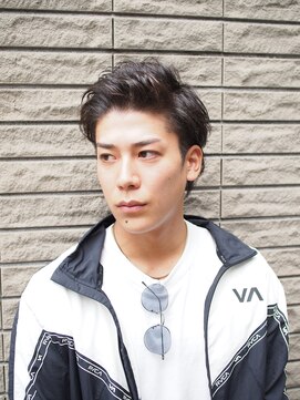 メンズ レオ 南森町店(men's LEO) 【アップバング】ツーブロック×ルーズオールバックショート2