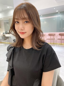 ジーナ 名駅(XENA.) 《xena/中島》くすみベージュカラー×くびれミディアム