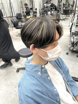 アンジェリカ 広島駅前店(ANGELICA) 【村尾】メンズセンターパート×ホワイトメッシュ