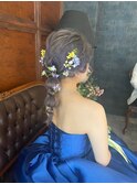 ドレスに合わせたヘアセット大人かわいい