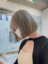 ガリカ シーム(Gallica/SEAM)&nbsp;【川辺晴加】ぷつっとボブ/ぱっつんボブ/ミルクティーベージュ