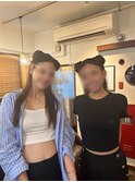 ツインお団子ハーフアップ