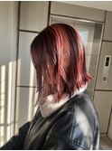 ボブ ボルドーカラー