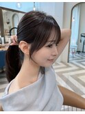 韓国ヘア顔周りカット前髪カット髪質改善北千住デジタルパーマ