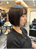 小顔見せぱっつんボブ[20代/30代/40代/50代]