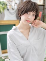 カバーヘア ブリス 上尾西口店(COVER HAIR bliss) 暗髪アースカラー小顔ショートカットレイヤーh4上尾20代30代40代