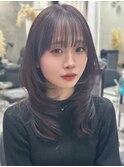 韓国レイヤーカット/ブリーチ/レイヤーカット/ハッシュカット/