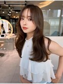 レイヤーカット小顔に見せるヘア/韓国ヘア/髪質改善/福岡/博多/