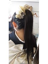 ピアス&nbsp;成人式　アップスタイル