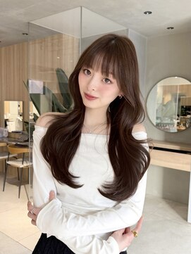 ミンクス 原宿店(MINX) グレージュブルージュ小顔ヘアレイヤーカットブリーチなしカラー