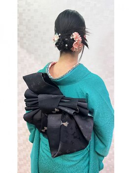 エレガントリゾート グレイスヘアーの写真/【電話予約のみ◎】一生に一度の大切な日を可愛く華やかに演出！プロの技術で崩れにくい着付けを♪