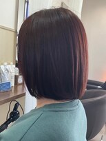 コアフィールフィス(COIFFURE fils)&nbsp;ボブスタイル 赤味ブラウン 楽ちんヘア