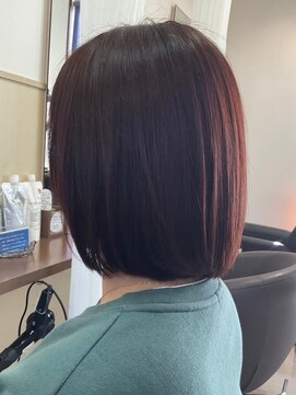 コアフィールフィス(COIFFURE fils) ボブスタイル 赤味ブラウン 楽ちんヘア