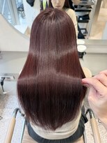 キュア 池袋(CURE) 7トーンブリーチなしワインレッド×髪質改善 #113