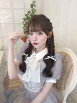 リルミー ミュエナ 大須 矢場町(Lilme myuena)&nbsp;ダークパープル/ナチュラルショート/夏のヘアアレンジ/名古屋