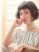 ロアー ヘアー マックイーン 流山おおたかの森店(RAWR hair McQueen) ショートバングとパーマのコントラストが絶妙♪