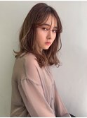 大人かわいいココアブラウン/フリンジウェーブ