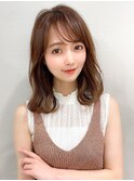 くびれミディ小顔ヘア★オリーブカラー20代30代/Silk-lei吉祥寺
