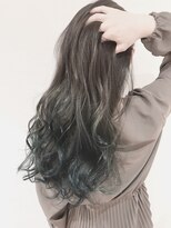 ブルー(BLUE)&nbsp;【Blue】#透明感カーキグラデーション#ダブルカラー