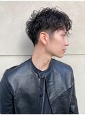 【デザインパーマ】メンズパーマ×刈り上げショート