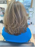 [OCEAN Hair&Life藤原純] 白髪ぼかしハイライト×ベージュロブ☆