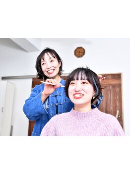 半個室でマンツーマン接客☆一人一人の髪のお悩みに親身に寄り添い、あなたのなりたいを叶える♪