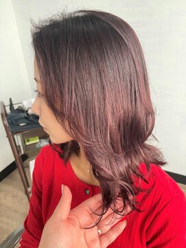 アルム(hair salon Alum) 『 人気♪深み暖色系トワイライト　顔周りアレンジ簡単 』