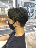 MEN'S HAIR  センターパート　ツイストスパイラル　コンマヘア