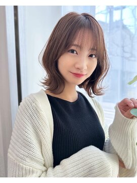 レイリー 原宿 表参道(Rayreee) 大人可愛いくびれミディアムボブ/ショコラブラウン