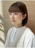 ボブ/ロブ/切りっぱなし/前髪/顔周りカット/銀座一丁目