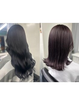 【カラー+うる艶トリートメント￥4,990★】韓国風ダークカラーからふんわりハイトーンまでasuinにお任せ♪