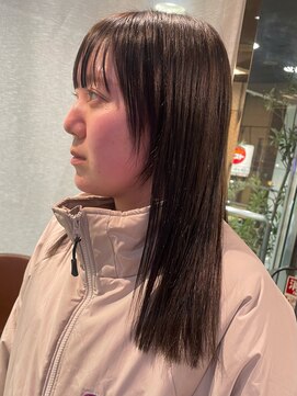 ヘアーアンドメイク ビス(HAIR&MAKE bis) ブリーチなし柔らかオリーブグレージュ【立川/加藤沙久楽】