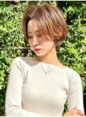 大人ショート　くびれショート　前髪長め　ruen