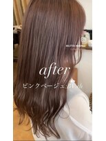 グリッター (Glitter)&nbsp;30代40代50代60代☆ 大人女性×ピンクベージュセミロング