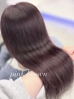暖色艶カラーブリーチなしピンクブラウン＊RINA