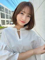 レイリー 原宿 表参道(Rayreee)&nbsp;大人可愛い 内巻きワンカールボブ/オリーブベージュ