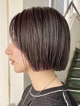 ラ メール ヘア デザイン(La mer HAIR DESIGN) 大人ボブ大人ショートボブ切りっぱなしボブ前髪あり前下がりボブ