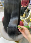 オイルストレート艶髪ブラック