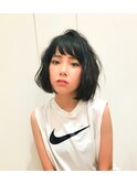 切りっぱなしボブ